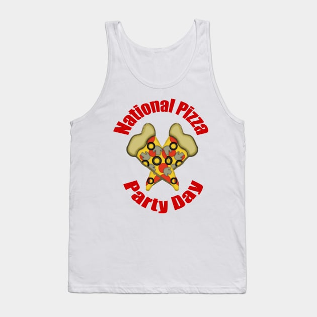 National Pizza Party Day Tank Top by BlakCircleGirl